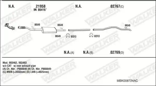 WALKER MBK008724AC