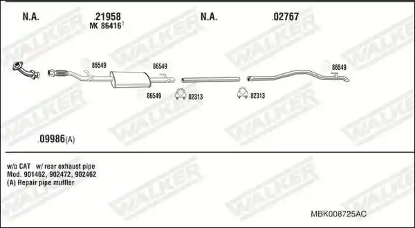 WALKER MBK008725AC