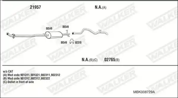 WALKER MBK008729A