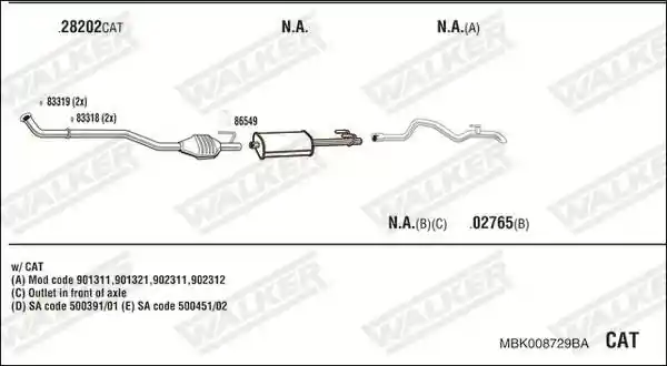 WALKER MBK008729BA