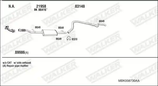 WALKER MBK008730AA