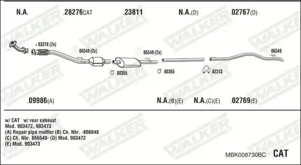 WALKER MBK008730BC