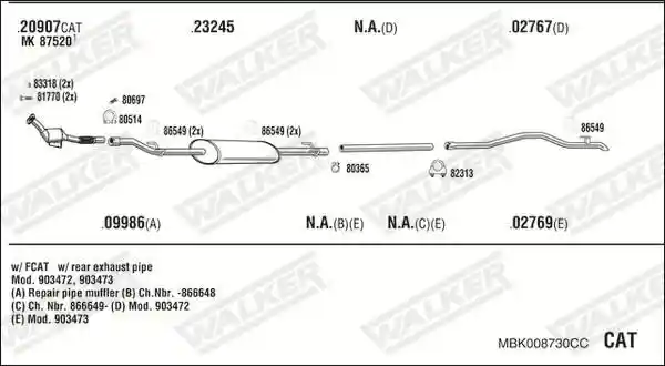 WALKER MBK008730CC