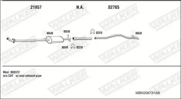WALKER MBK008731AB