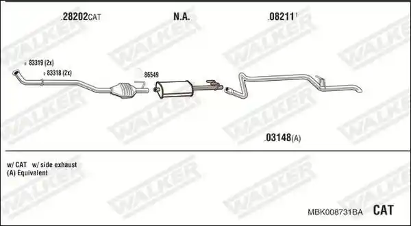 WALKER MBK008731BA