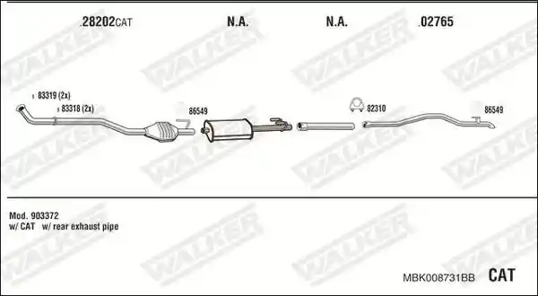 WALKER MBK008731BB