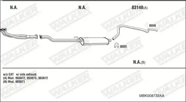 WALKER MBK008732AA