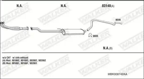 WALKER MBK008742AA
