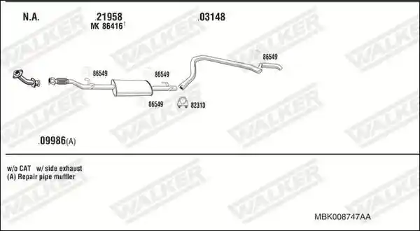 WALKER MBK008747AA