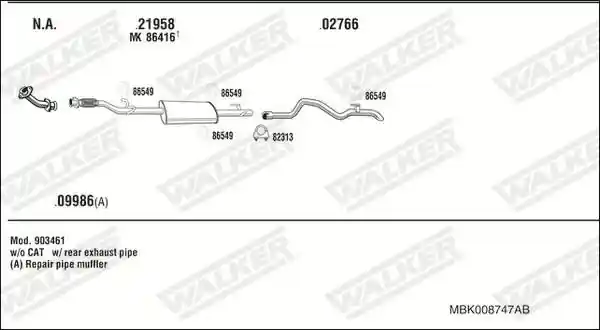 WALKER MBK008747AB