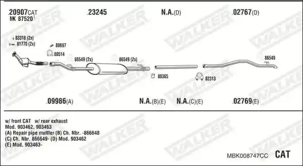 WALKER MBK008747CC