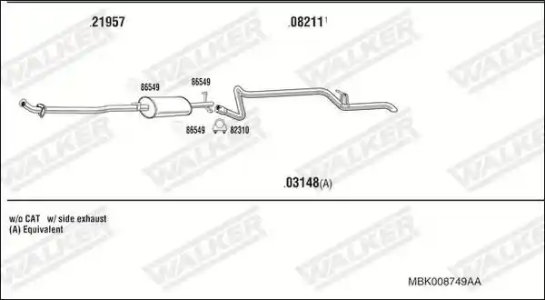 WALKER MBK008749AA