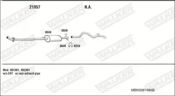 WALKER MBK008749AB