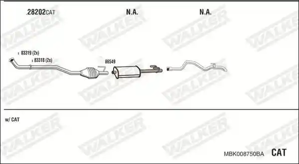 WALKER MBK008750BA