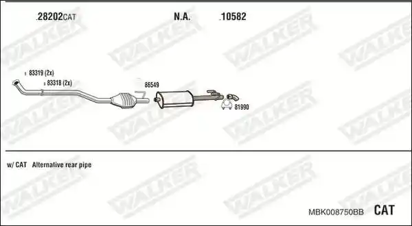WALKER MBK008750BB