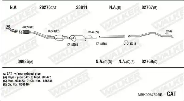 WALKER MBK008752BB