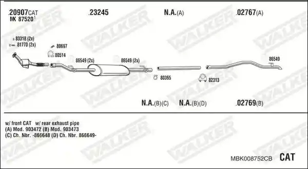 WALKER MBK008752CB