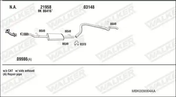 WALKER MBK009064AA