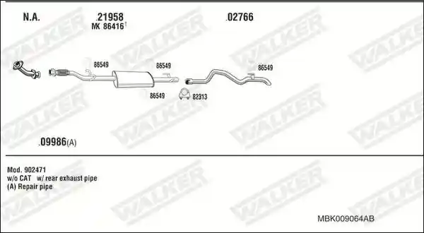 WALKER MBK009064AB