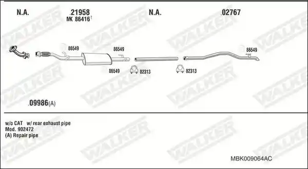 WALKER MBK009064AC
