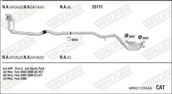WALKER MBK011234AA
