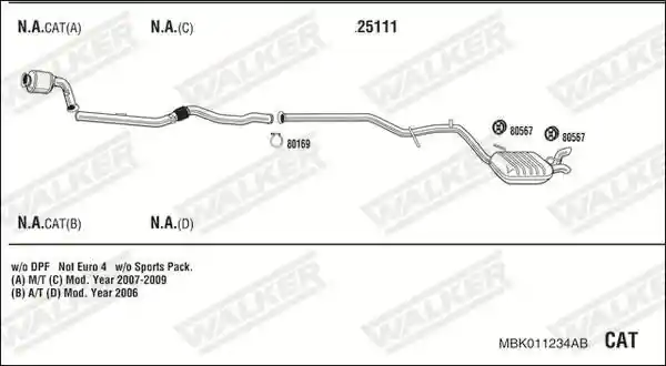 WALKER MBK011234AB