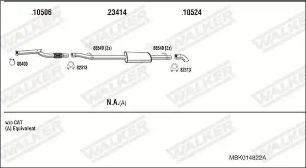 WALKER MBK014822A