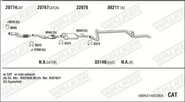 WALKER MBK014822BA