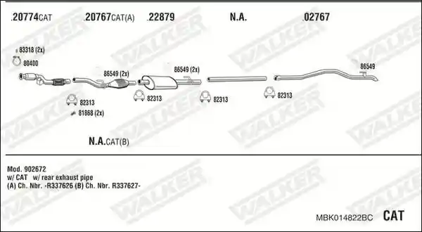 WALKER MBK014822BC