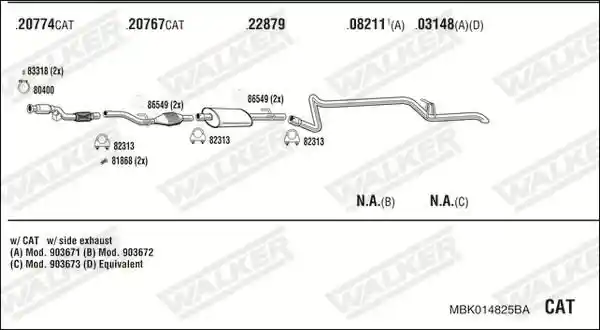 WALKER MBK014825BA
