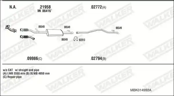 WALKER MBK014992A