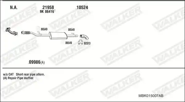 WALKER MBK015007AB