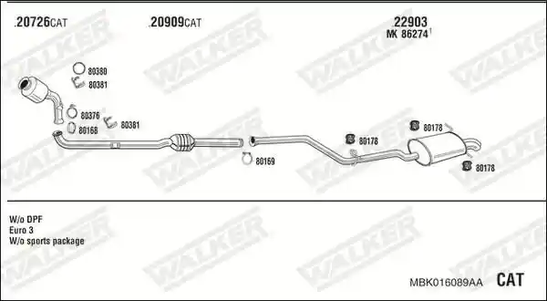 WALKER MBK016089AA