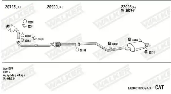 WALKER MBK016089AB