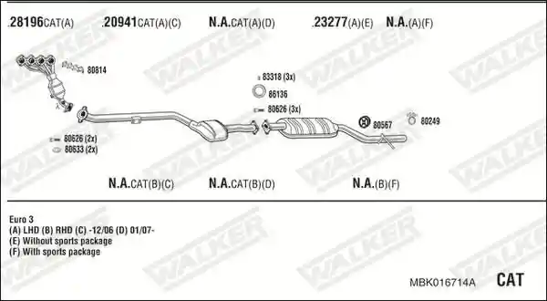 WALKER MBK016714A