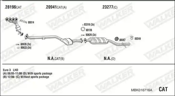 WALKER MBK016716A