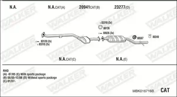 WALKER MBK016716B