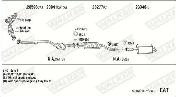 WALKER MBK016717A