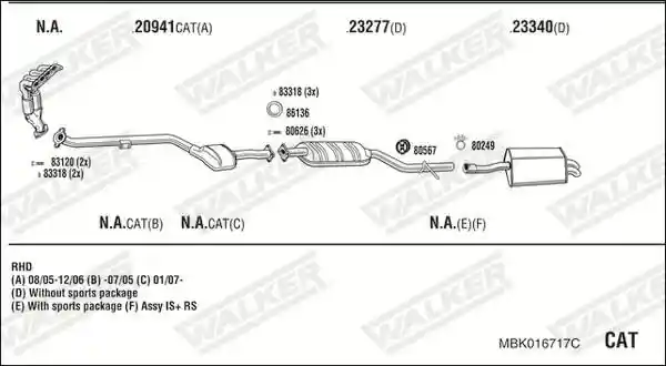 WALKER MBK016717C