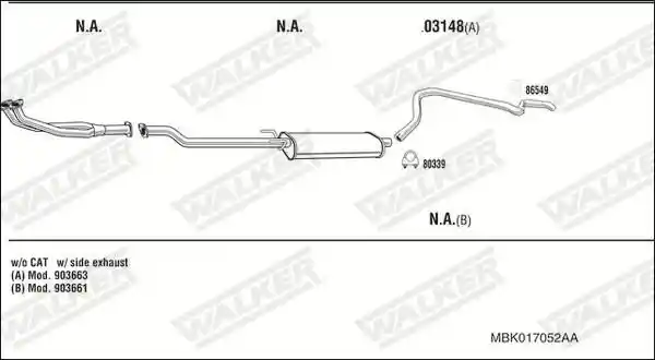 WALKER MBK017052AA