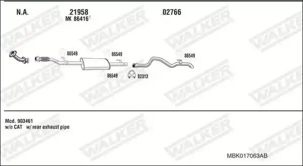 WALKER MBK017063AB