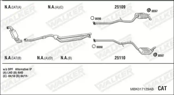 WALKER MBK017129AB