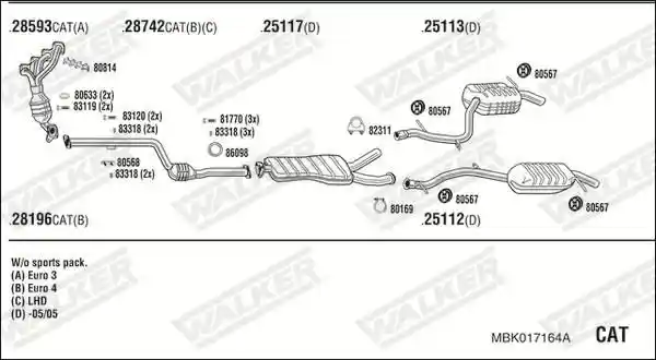 WALKER MBK017164A