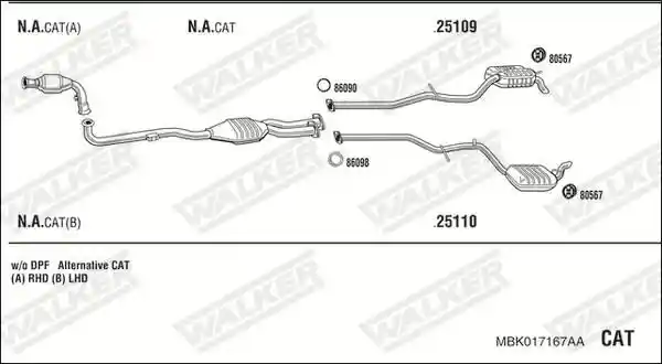 WALKER MBK017167AA