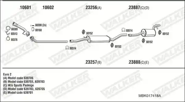 WALKER MBK017418A