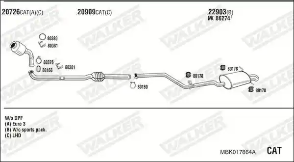 WALKER MBK017864A