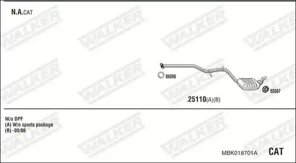 WALKER MBK018701A