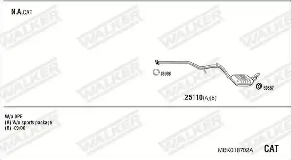 WALKER MBK018702A
