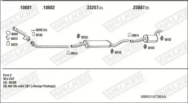 WALKER MBK019736AA