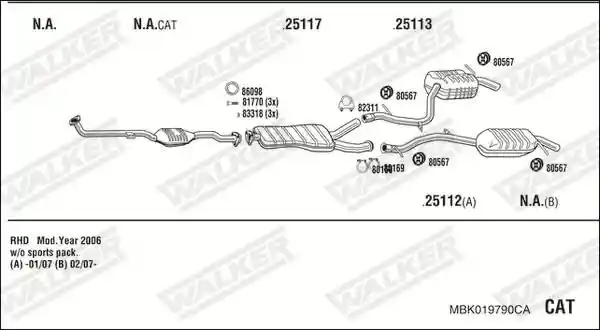 WALKER MBK019790CA